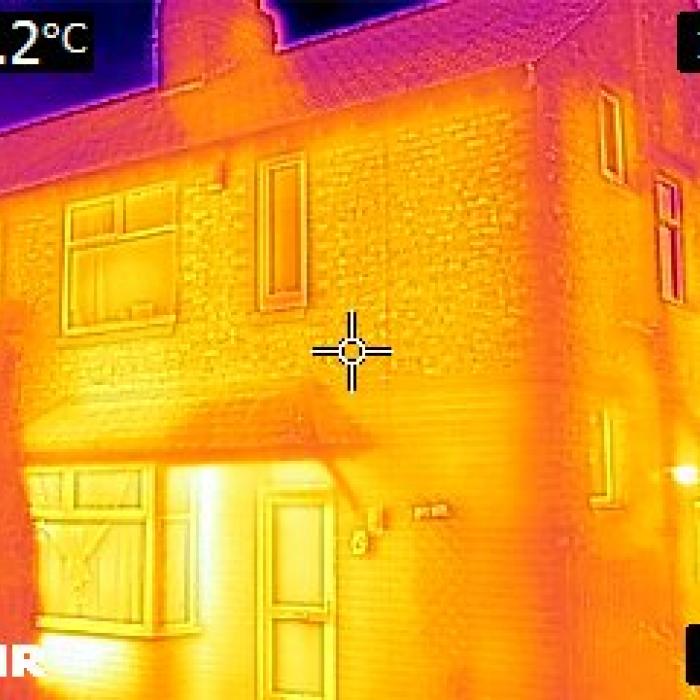 Thermal imaging roof surveys used to identify issues with absent insulation  and heat loss. 