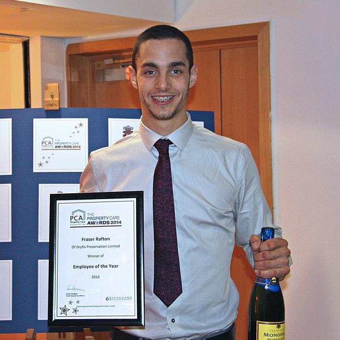 Fraser Rafton - Dryfix Preservation Winners at the Property Care Association Award 2015 - Employee of the Year - Fraser Rafton  